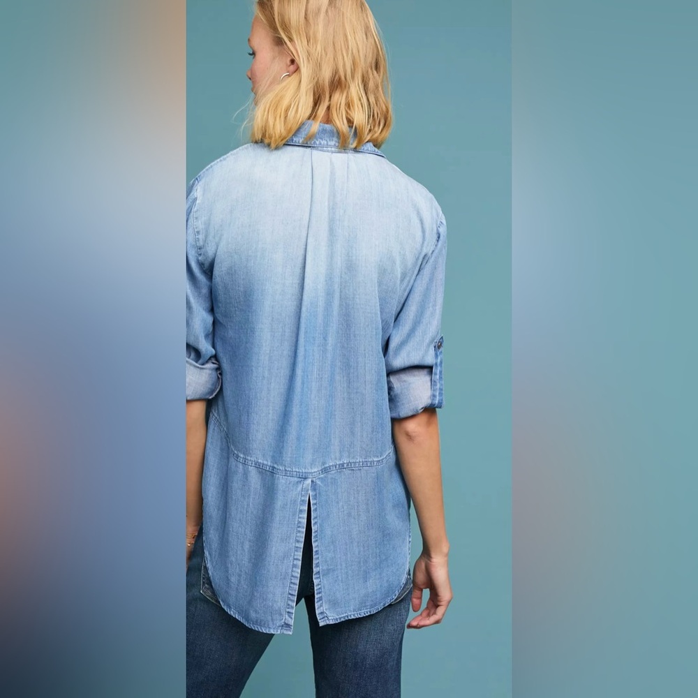 Cloth & Stone Split-Back Chambray Button-Down, Si… - image 2